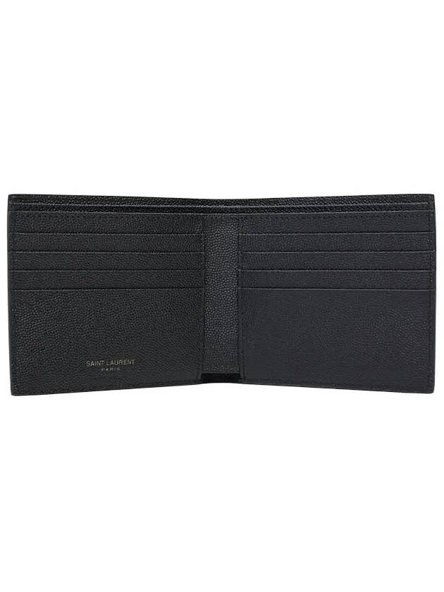 Cassandre  Leather Half Wallet Black - SAINT LAURENT - BALAAN 5