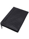 Intrecciato Weaving Zipper Clutch Bag Black - BOTTEGA VENETA - BALAAN 6