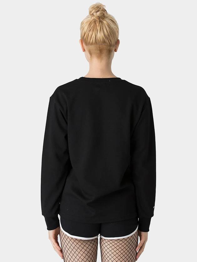 Point Space Embroidered Long Sleeve T-Shirt Black - AOX - BALAAN 5