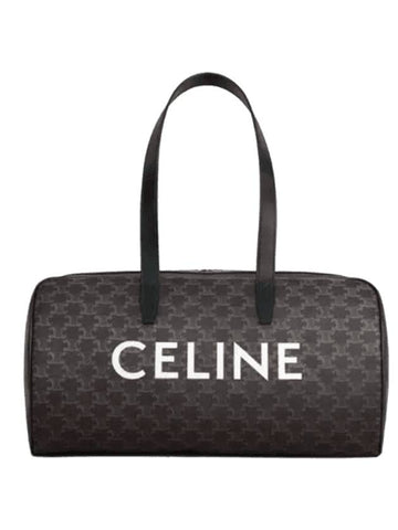 Logo Print Triomphe Canvas Duffel Bag Black - CELINE - BALAAN 1