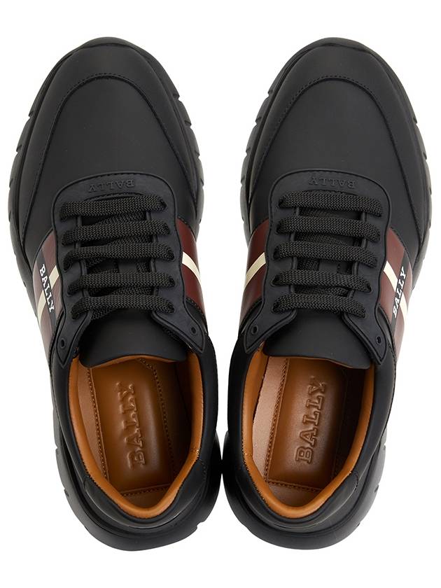 Men's Bronnye Low Top Sneakers Black - BALLY - BALAAN 3