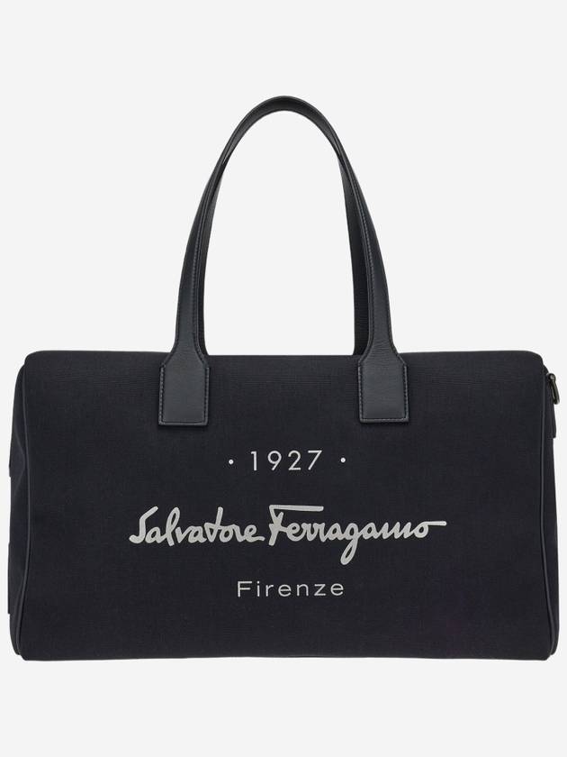 1927 Signature Duffel Bag Black - SALVATORE FERRAGAMO - BALAAN 2