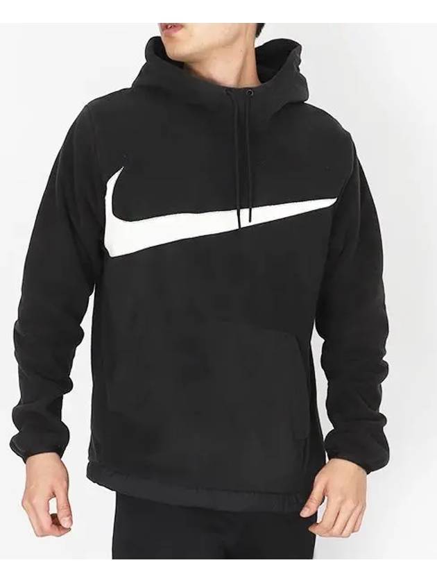 Club Fleece Winterized Pullover Hoodie Black - NIKE - BALAAN 2