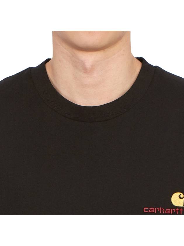 American Script Long Sleeve T-Shirt Black - CARHARTT WIP - BALAAN 6