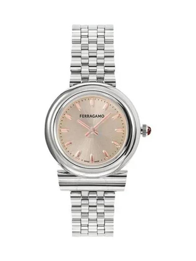 Gancini Quartz Grey Dial Watch Silver - SALVATORE FERRAGAMO - BALAAN 2