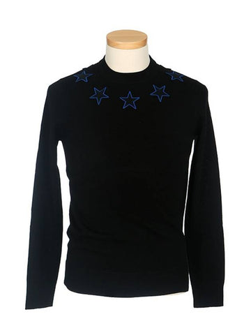 7503 503 001 Blue Star Black WOOL Knit - GIVENCHY - BALAAN 1