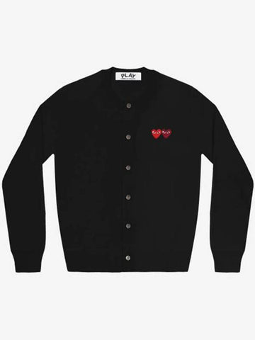 Women's cardigan black double wappen AX N057 051 1 - COMME DES GARCONS PLAY - BALAAN 1