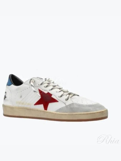 Ball Star Lace-up Leather Low Top Sneakers White - GOLDEN GOOSE - BALAAN 2