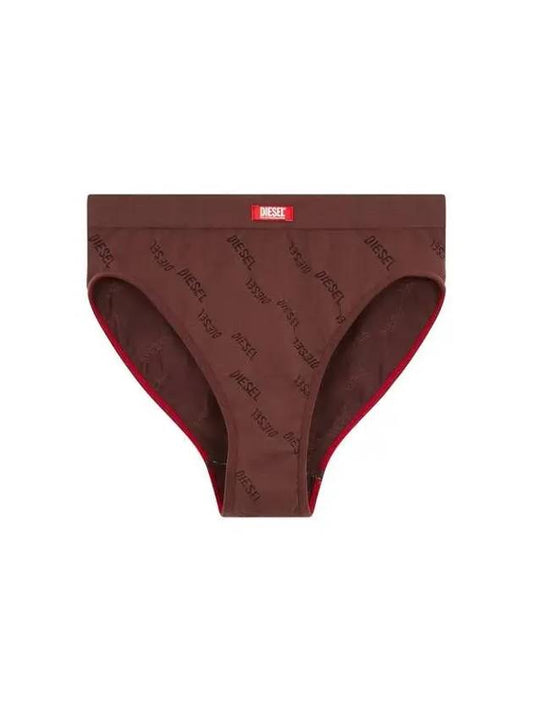 Women's Logo Pattern Stretch Briefs Dark Brown 270420 - DIESEL - BALAAN 1