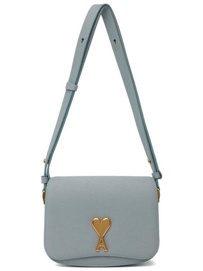 Paris Leather Cross Bag Clay Blue - AMI - BALAAN 2