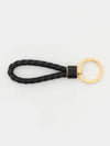 Intrecciato Lambskin Key Holder Black - BOTTEGA VENETA - BALAAN 3