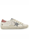 Superstar Pink Tab Leather Low Top Sneakers White - GOLDEN GOOSE - BALAAN 2