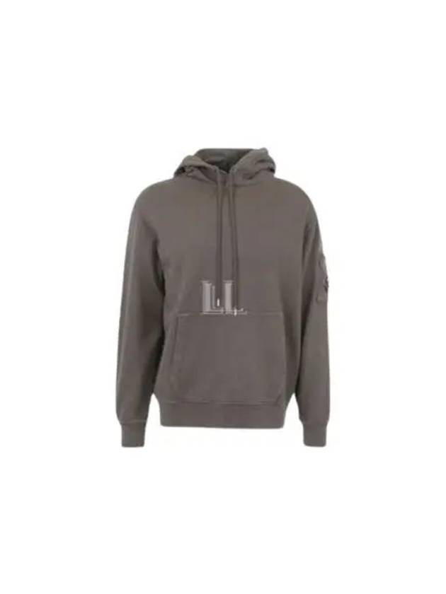 Brushed Emerized Diagonal Fleece Lens Hoodie Brown - CP COMPANY - BALAAN 2