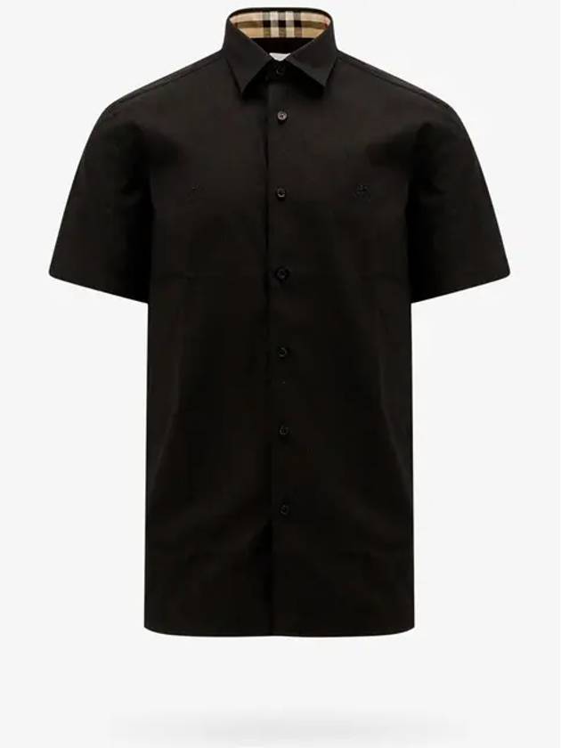 Organic Cotton Polo Shirt Black - BURBERRY - BALAAN 2