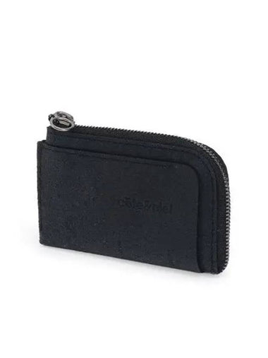 COTEetCIEL Zippered Recycled Leather Wallet 28951 Black - COTE&CIEL - BALAAN 1