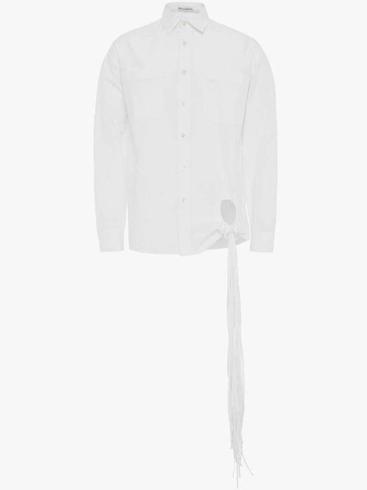 iong sleeve shirt with fringe details - JW ANDERSON - BALAAN 1