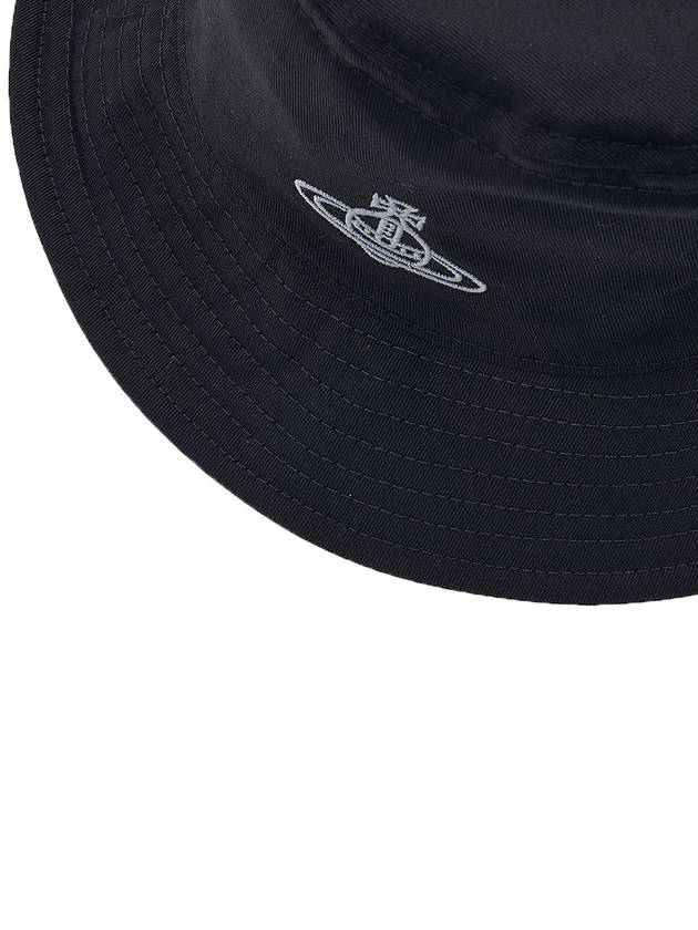 Logo Cotton Bucket Hat Black - VIVIENNE WESTWOOD - BALAAN 8