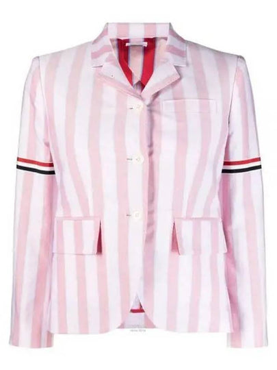 High Armhole RWB Arm Banding Striped Jacket Pink - THOM BROWNE - BALAAN 2