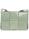 Cassette Small Leather Cross Bag Sage Green - BOTTEGA VENETA - BALAAN 4