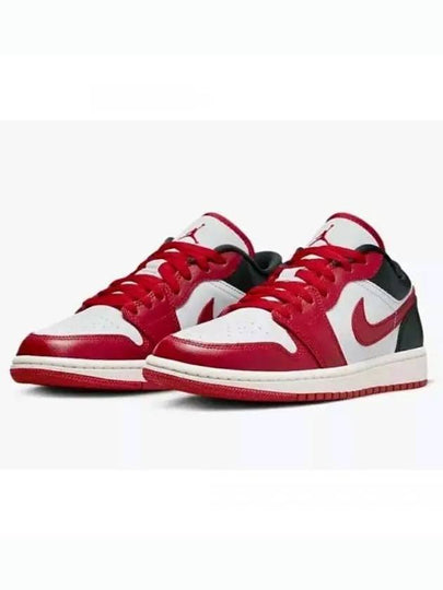 Air Jordan 1 Low Top Sneakers White Gym Red - NIKE - BALAAN 2