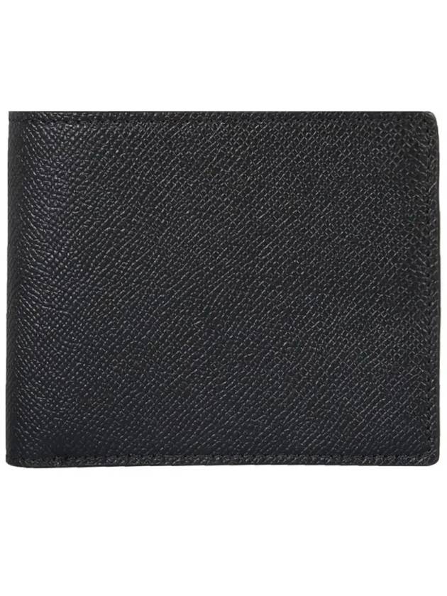 Stitched Bifold Leather Half Wallet Black - MAISON MARGIELA - BALAAN 4