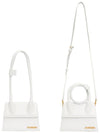 Le Chiquito Noeud Coiled Leather Tote Bag White - JACQUEMUS - BALAAN 8