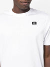 Mini Square Logo Print Short Sleeve T-Shirt White - CP COMPANY - BALAAN.