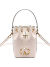 V Logo Signature Bucket Bag White - VALENTINO - BALAAN 3