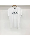 Men's VPC Logo Short Sleeve T-Shirt White - A.P.C. - BALAAN 2