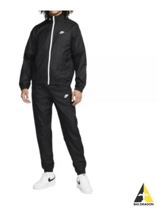 NSW Club Lined Woven Track Suit Black - NIKE - BALAAN 2