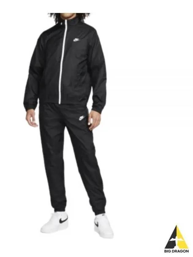 Club Lined Woven Tracksuit Black - NIKE - BALAAN 2