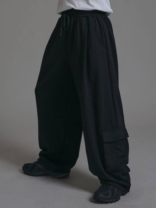 Under cargo wide sweatpants black - BYL - BALAAN 1