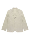 Men's Linen Blend Out Pocket Jacket Light Beige - SOLEW - BALAAN 1