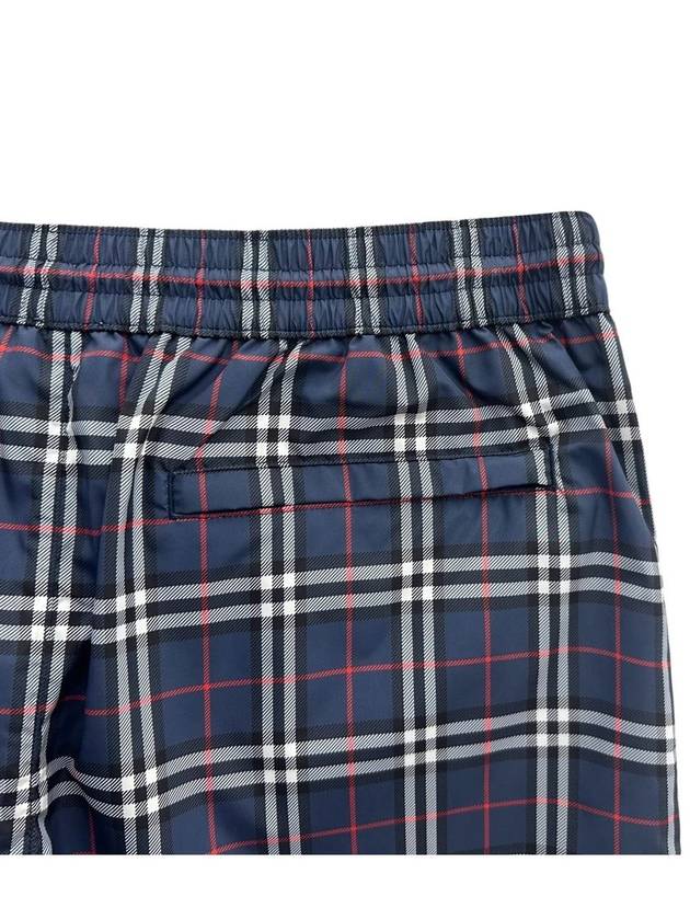 Check Swim Shorts Navy - BURBERRY - BALAAN 5