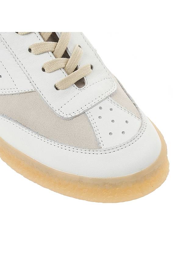 6 Court Paneled Lace-Up Low-Top Sneakers White - MAISON MARGIELA - BALAAN 10