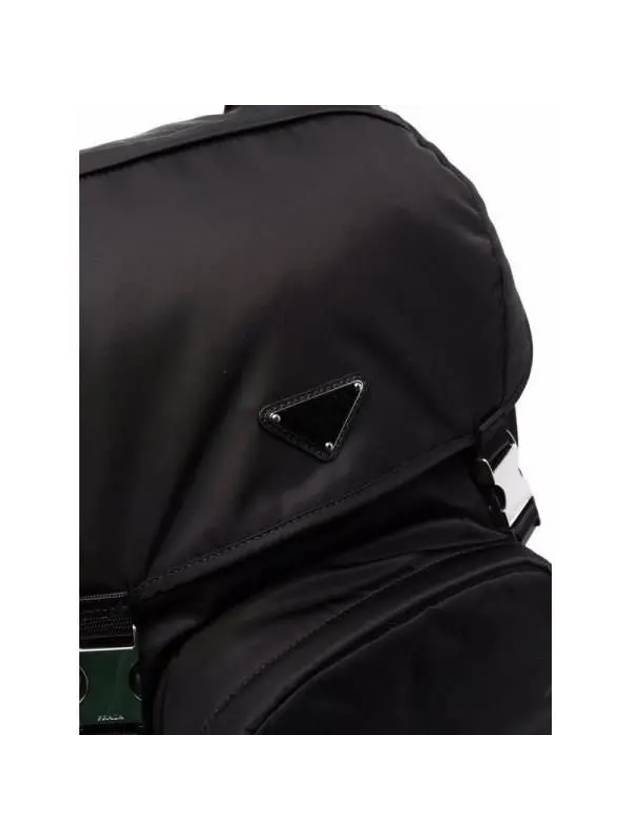 Re-Nylon Saffiano Leather Backpack Black - PRADA - BALAAN 6