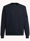 Diagonal Raised Fleece Sweatshirt Navy - CP COMPANY - BALAAN 2