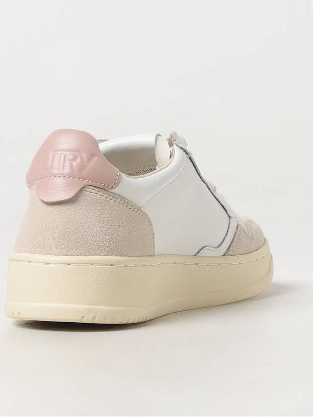 Medalist Leather Suede Low Top Sneakers White Pink - AUTRY - BALAAN 4