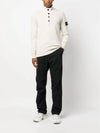 Wappen Patch Button Knit Top Ivory - STONE ISLAND - BALAAN 3