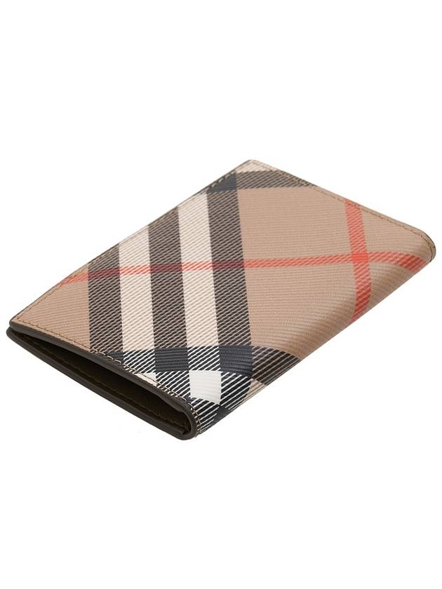 Check Pattern Two-Fold Card Wallet Beige - BURBERRY - BALAAN 5