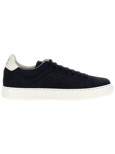 Suede Low Top Sneakers Navy - BRUNELLO CUCINELLI - BALAAN 1