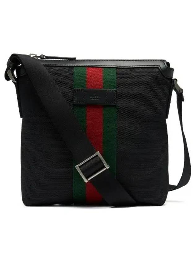 Stripe Messenger Bag Black - GUCCI - BALAAN 3