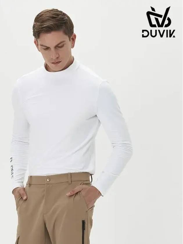 Men s half neck base brushed long sleeved T shirt DE3MTS151BK - DUVIK - BALAAN 3