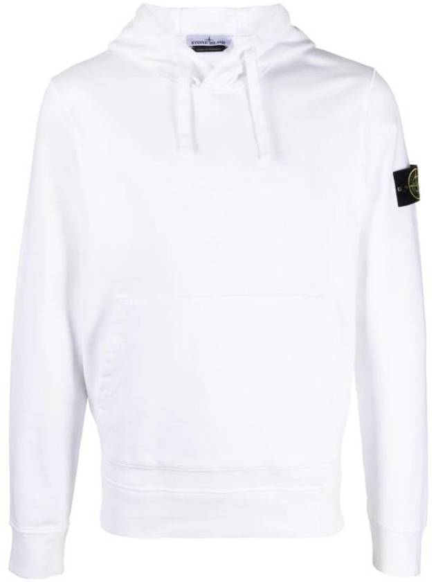 Wappen Patch Classic Fleece Hoodie White - STONE ISLAND - BALAAN 2