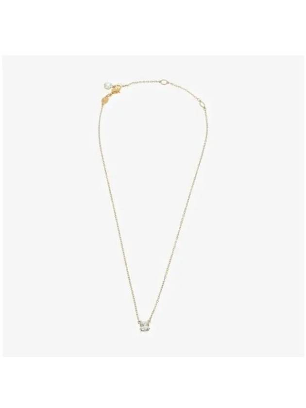 Stilla Crystal Pendant Square Cut Necklace Gold - SWAROVSKI - BALAAN 3