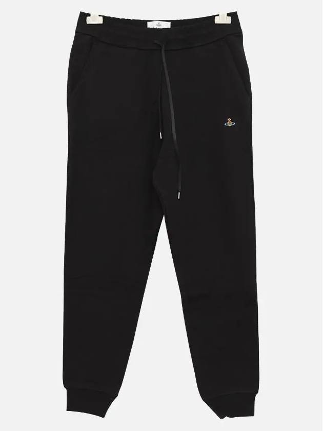 Women's ORB Embroidered Logo Classic Jogger Track Pants Black - VIVIENNE WESTWOOD - BALAAN 2