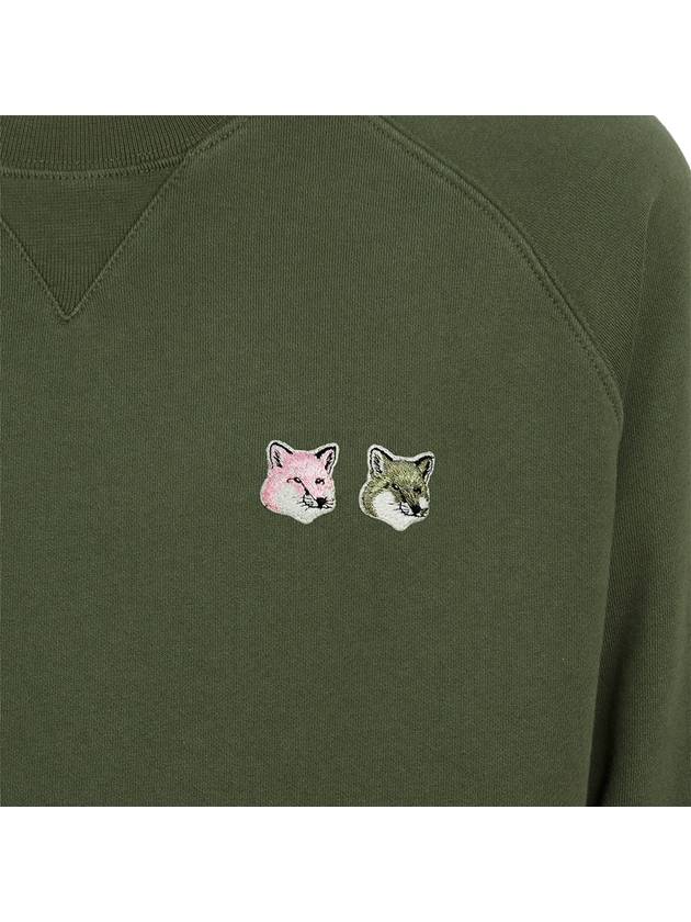 Monochrome Fox Head Patch Classic Sweatshirt Khaki - MAISON KITSUNE - BALAAN 9