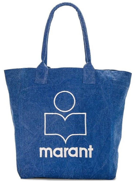 Yenky Embroidered Logo Large Shopper Tote Bag Blue - ISABEL MARANT - BALAAN 2