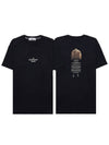 Archivio Cotton Short Sleeve T Shirt Black - STONE ISLAND - BALAAN 11