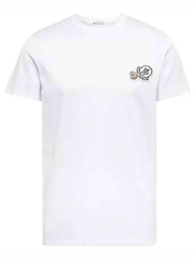 8C00048 8390Y 001 Double patch pocket round short sleeve t shirt white men s TJ 271861 - MONCLER - BALAAN 1